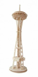 Woodcraft Drevené 3D puzzle Seattle Tower