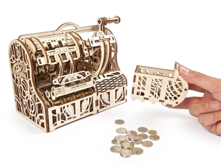 Ugears Drevená stavebnica 3D mechanické Puzzle Pokladňa