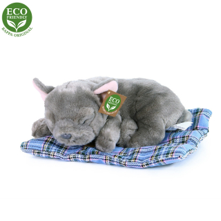 Plyšový pes Francúzsky buldoček, ležiaci 23 cm, ECO - Friendly