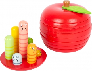 Small Foot Skladačka jablko s červíkmi