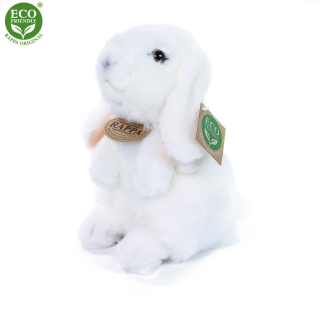 Plyšový králik biely stojaci 18 cm, ECO - Friendly