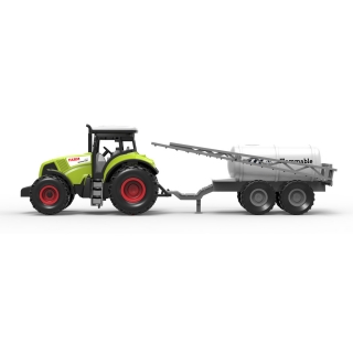 Traktor plastový so zvukom a svetlom a vlečkou na postrek