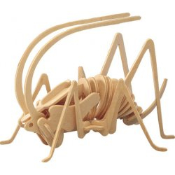 Woodcraft Drevené 3D puzzle cvrček
