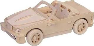 Woodcraft Drevené 3D puzzle malé BMW