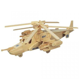 Woodcraft Drevené 3D puzzle Vrtuľník KA-50