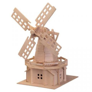 Woodcraft Drevené 3D puzzle veterný mlyn II