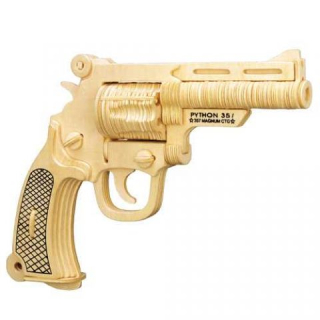 Woodcraft drevené 3D puzzle pištoľ S&W
