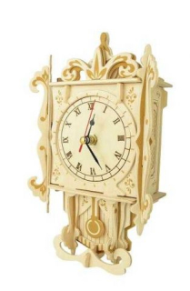Woodcraft drevené 3D puzzle hodiny I