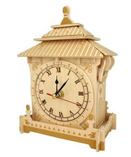 Woodcraft drevené 3D puzzle hodiny III