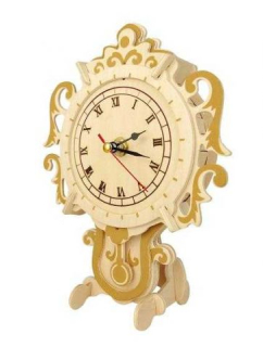 Woodcraft drevené 3D puzzle hodiny IV