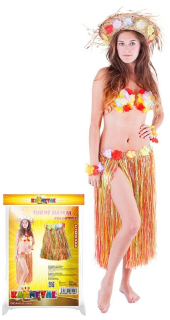 Sukňa Hawaii 72 cm farebná pre dospelých